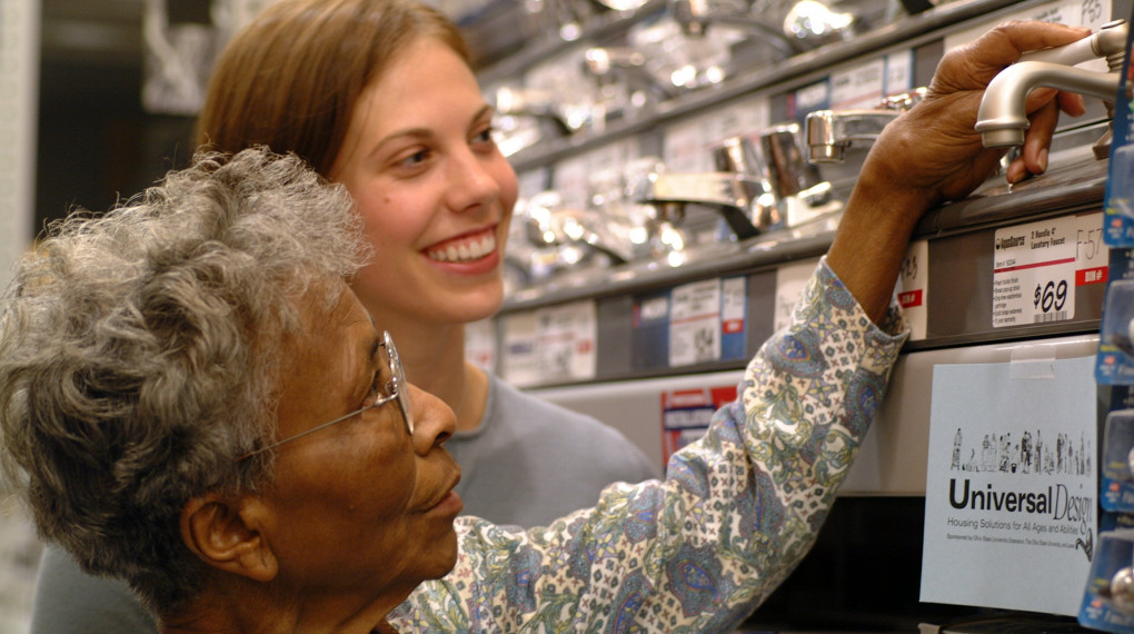 elder lady shopping