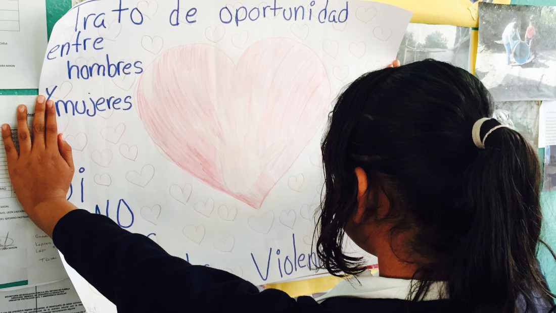 student in Mexican classroom