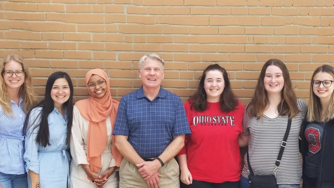 Folden with students