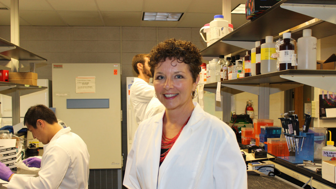 Martha Belury in lab