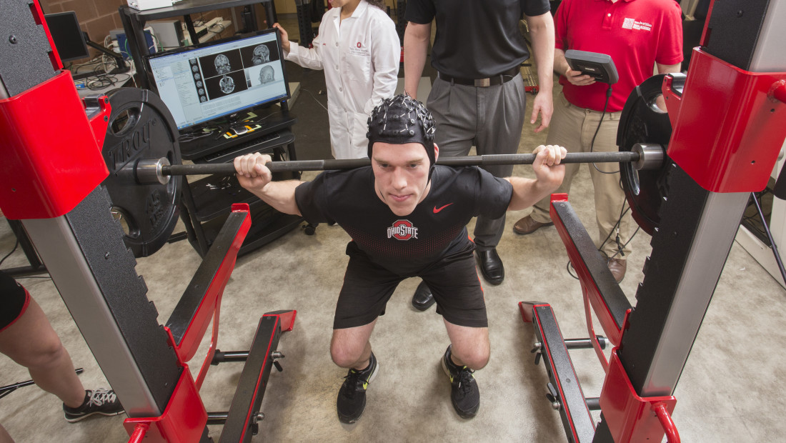 Students in exercise sciene lab