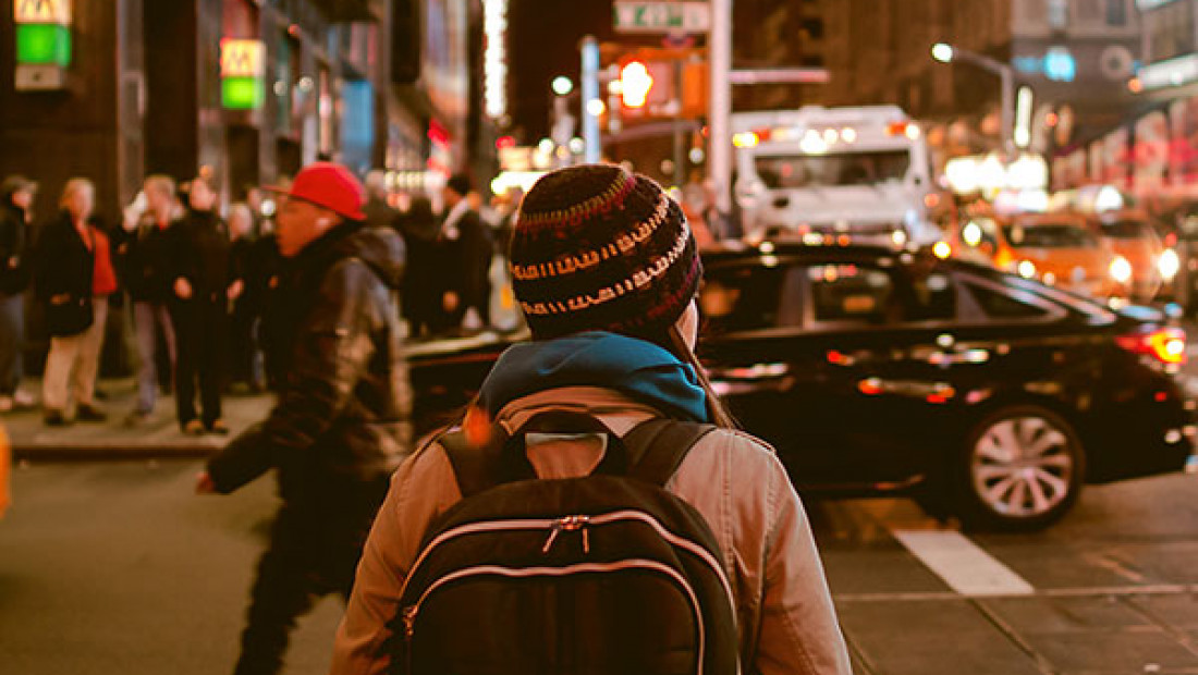 youth alone in city