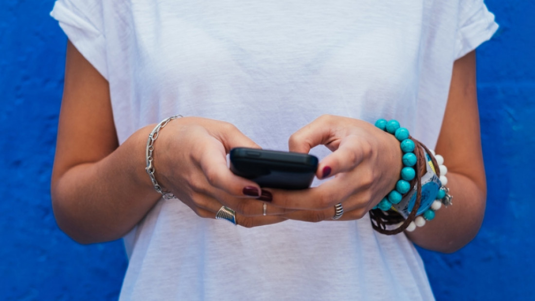 woman using a smartphone