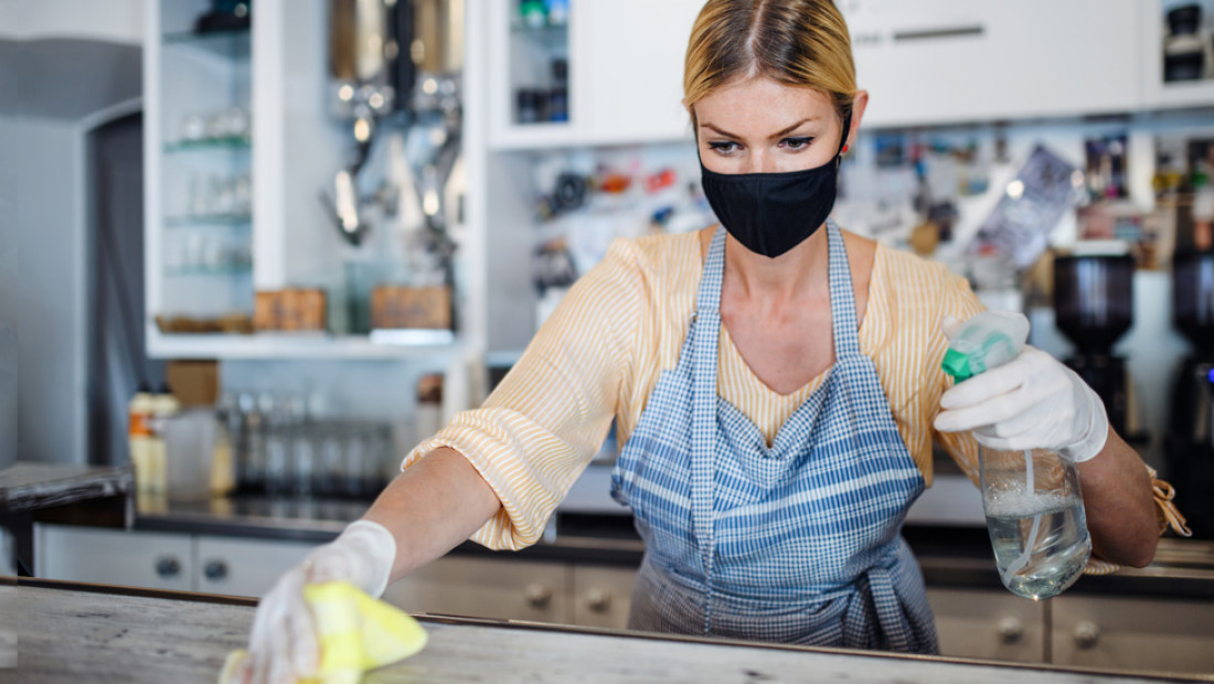 Woman cleaning