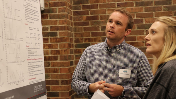 grad students with research poster