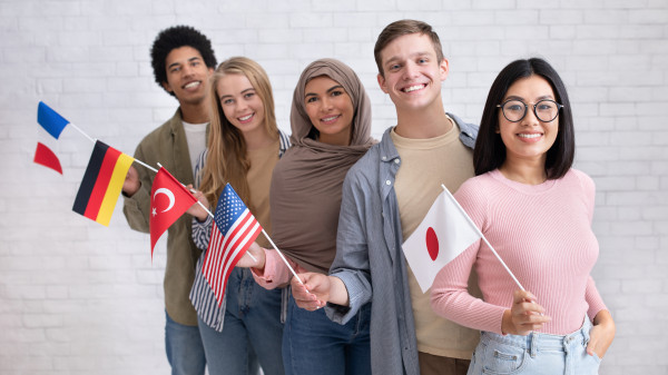 exchange students and language school