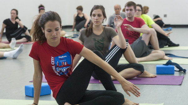 fitness staff leading class