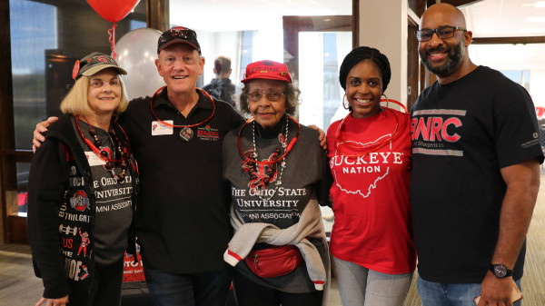 Group of Ohio State alumni at homecoming tailgate