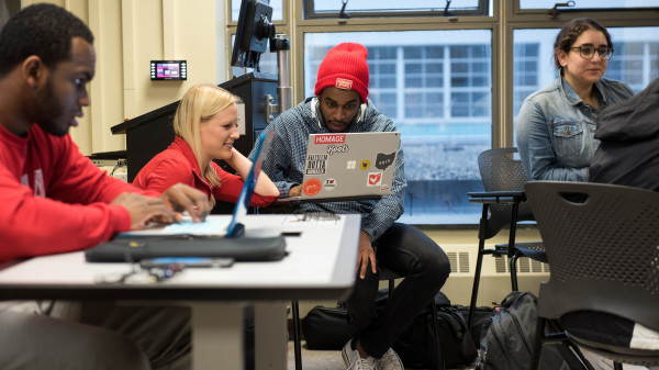 Mentors working in classroom