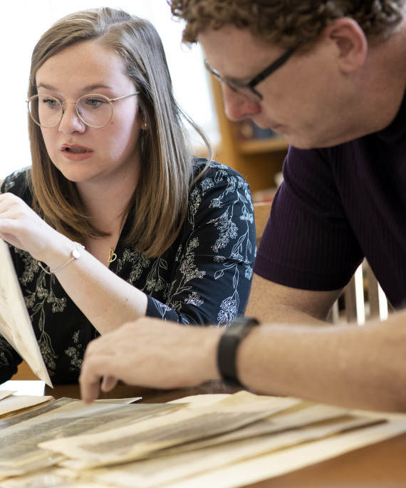 Undergraduate student Rose McCandless and her mentor Eric J. Johnson