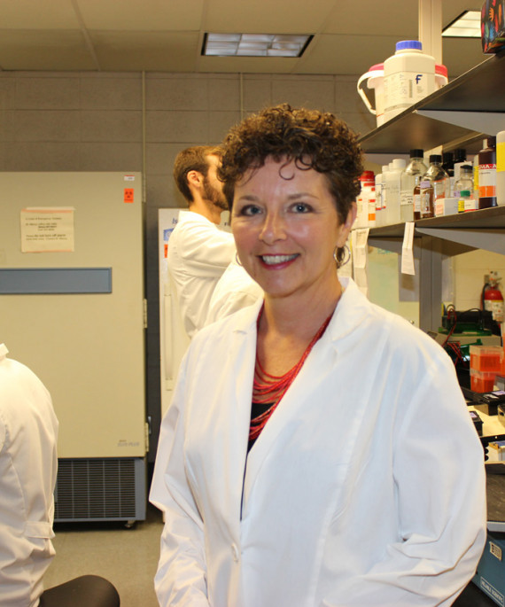 Martha Belury in lab