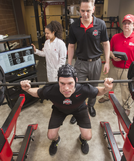 Students in exercise sciene lab