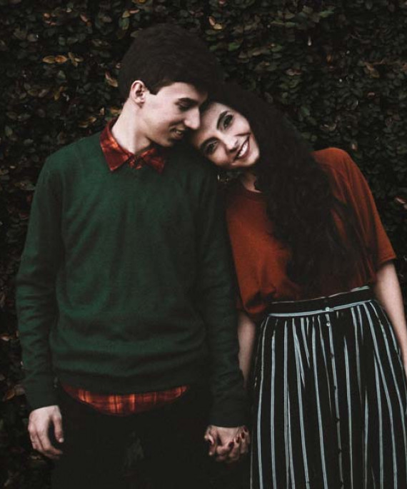 couple holding hands