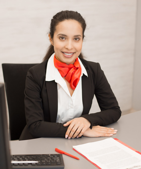 businesswoman at desk