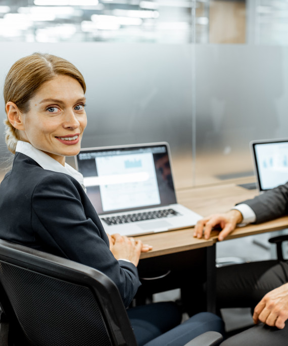 white collar employees in an office