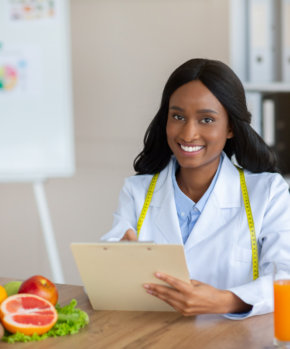 nutritionist with clipboard