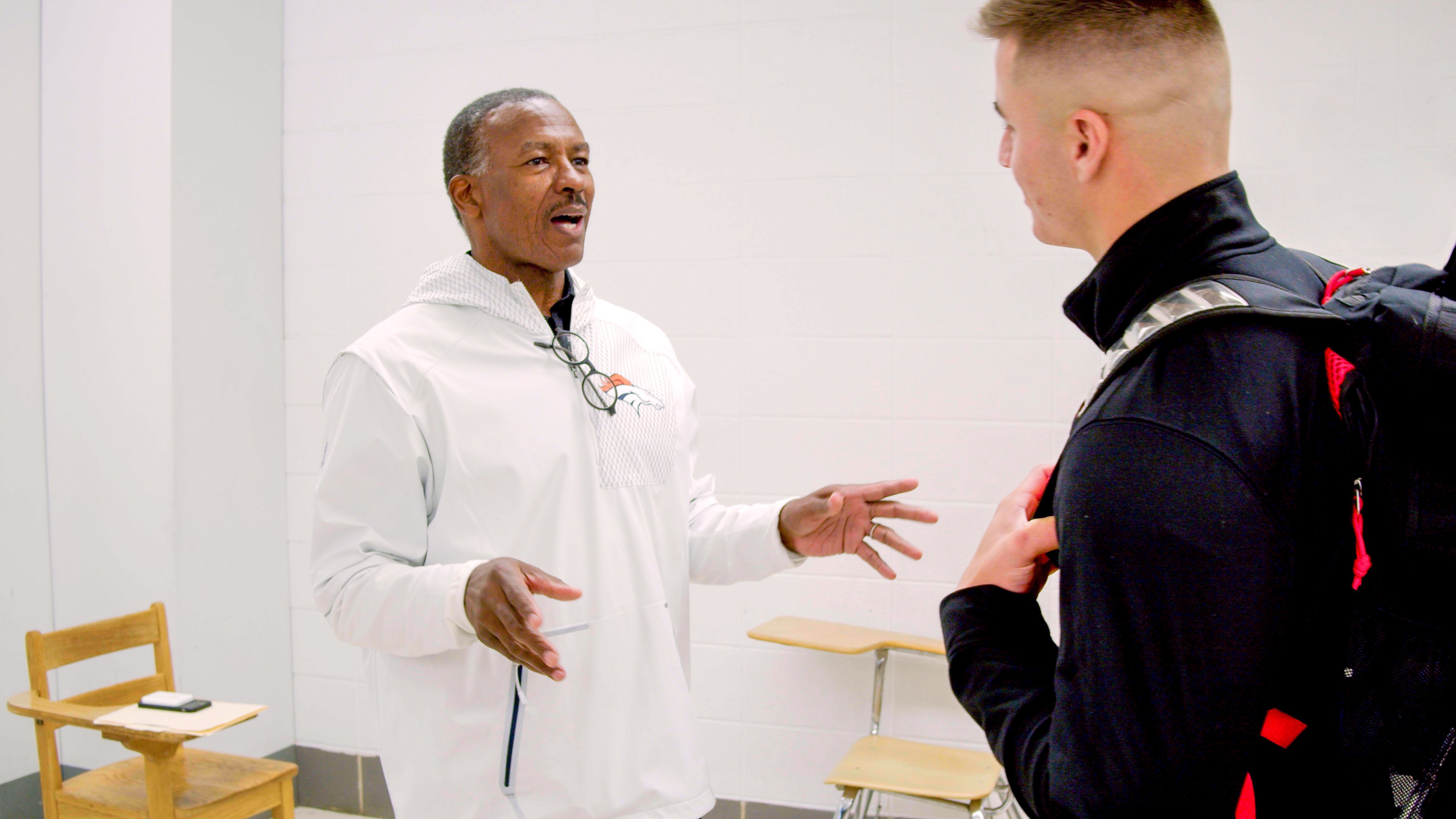 Wade Manning speaking to Ohio State students